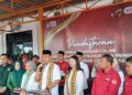 Fauzi – Laras Di Dampingin Ayah Mendaftar ke KPUD Pringsewu sebagai calon Bupati dan wakil bupati pringsewu