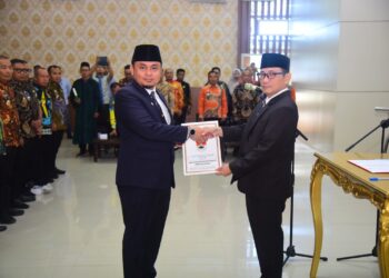 Pj Bupati Levi Lantik Wahyu Umbara Sebagai Pj Sekda Mesuji