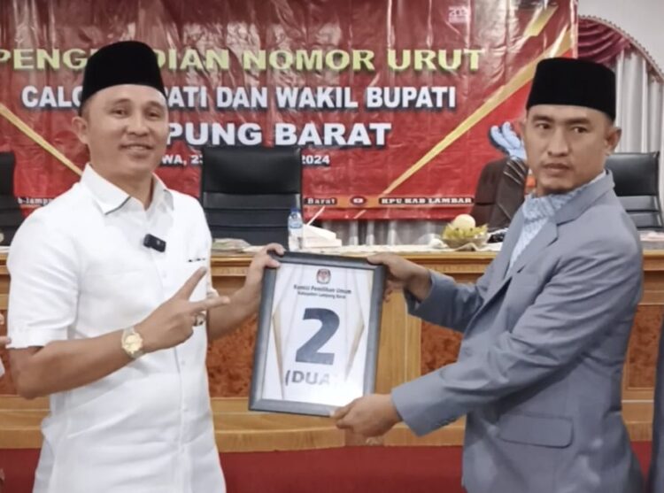 KPU Lambar Tetapkan Calon Tunggal Parosil – Mad Hasnurin Nomor Urut 2