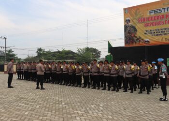 Satgas Operasi Mantap Praja Polres Pringsewu Amankan Kampanye Dua Paslon Bupati Pilkada di Empat Kecamatan