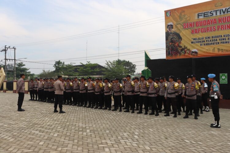 Satgas Operasi Mantap Praja Polres Pringsewu Amankan Kampanye Dua Paslon Bupati Pilkada di Empat Kecamatan