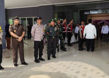 Polres Amankan Pelaksanaan Penetapan nomor Urut Paslon Bupati Lampura 2024