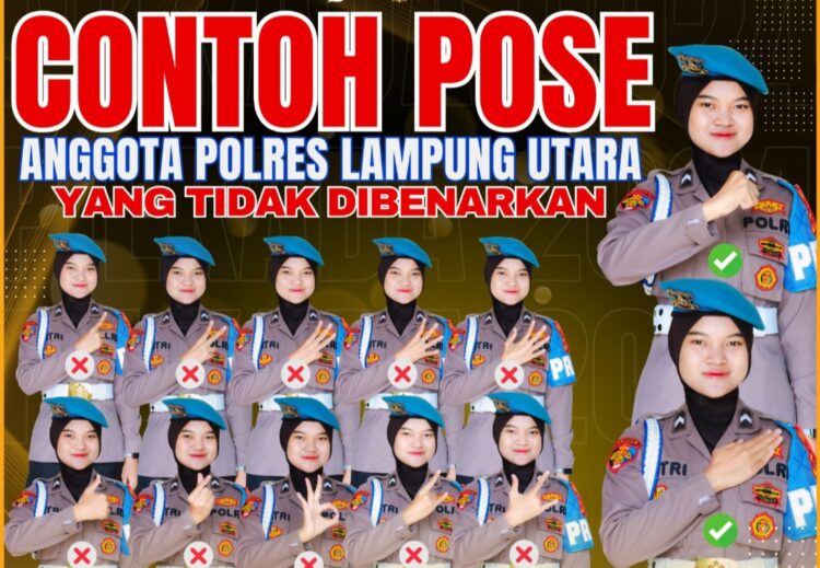 Jelang Pilkada 2024, Anggota Polres Lampura Dilarang Foto Dengan jari