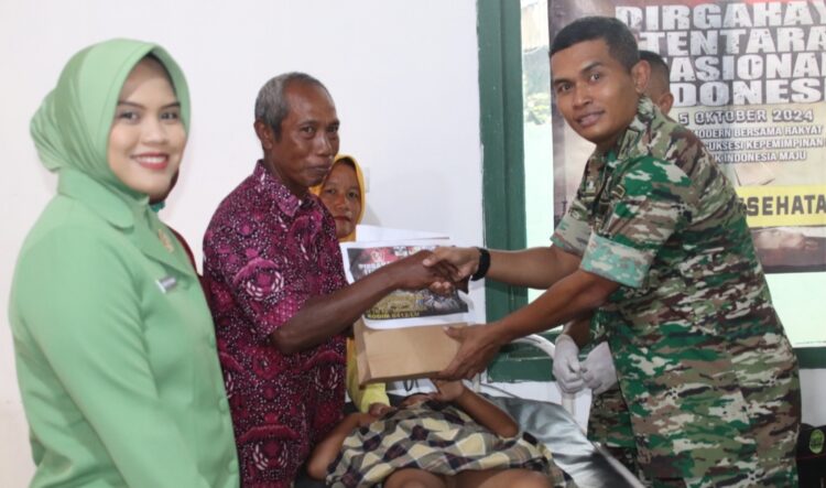 HUT Ke 79 TNI, Kodim 0412 Lampura Gela Bhakti Sosial
