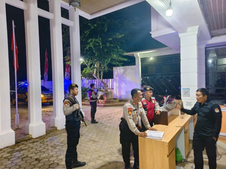 Samapta Polres Mesuji Gelar Kamtibmas Nusantara Cooling System dan Cek Gudang Logistik Pemilu