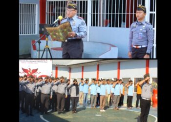 Warga Binaan Rutan Kelas II B Kotabumi Ikuti Upacara Hari Kesaktian Pancasila