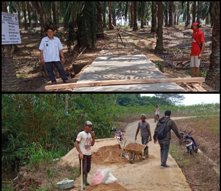 Tingkatkan Ekonomi masyarakat, Pemdes Pagar Bangun Insfratruktur Desa