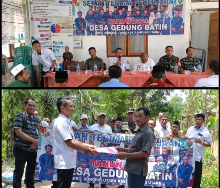 Pemdes Gedung Batin Serahterima Pekerjaan Fisik DD 2024