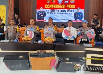 Polres Tubaba ungkap Berbagai Kasus, Residivis Batre Tower Pasal Tunggu Petunjuk Jaksa.