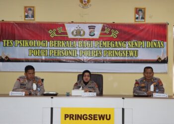Cegah Penyalahgunaan Senpi, Polres Pringsewu Gelar Tes Psikologi