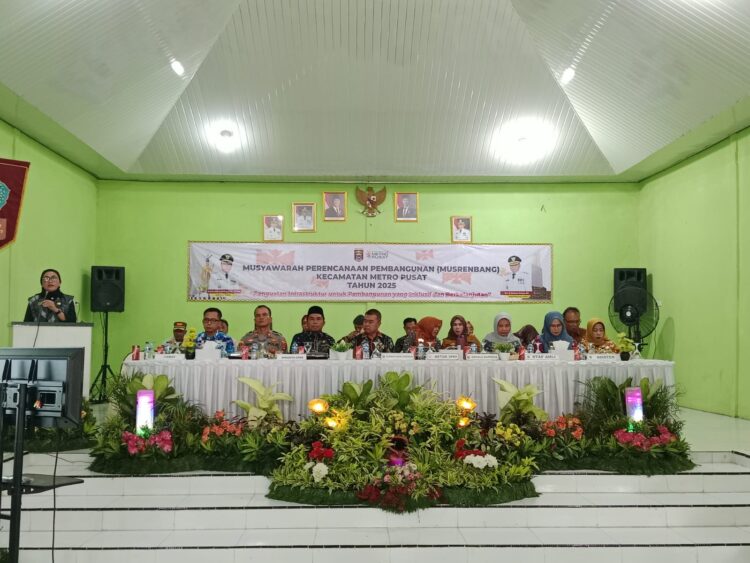 Gelar Musrenbang, Kecamatan Metro Pusat Prioritas Usulkan Perbaikan Jalan hingga Penanganan Banjir