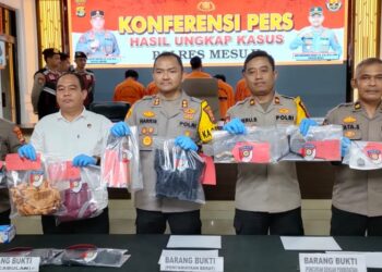 Konferensi Pers, Polres Mesuji Ungkap Tiga Kasus