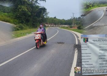 Baru Di PHO Proyek Provinsi 20 M Ditubaba Aspal Terkelupas, Berlubang, hingga Amblas.