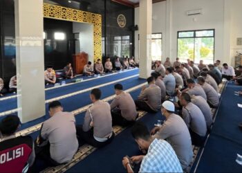 Tingkatkan Kualitas, Polres Lampura Gelar Bimbingan Rohani Dan Mental Anggota 