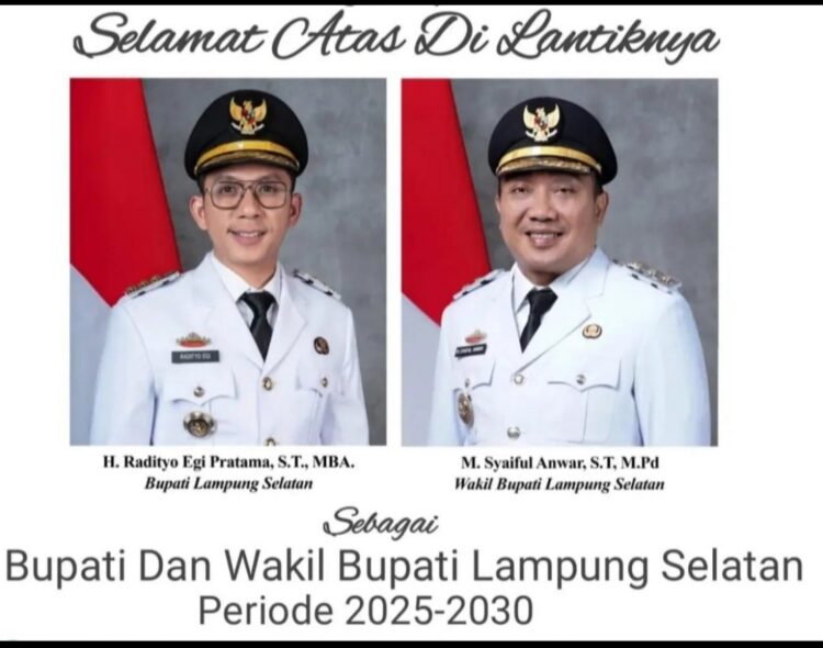 Kepala Biro Translampung ucapkan Selamat untuk Radityo Egi Pratama dan M.Syaiful Anwar