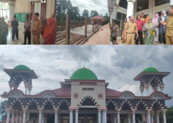 Bupati Tanggamus Rogoh Kocek Pribadi untuk Perbaiki Masjid Islamic Center Kotaagung