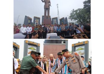 Mulyadi Irsan Resmikan Taman Kota Sukarno di Kotaagung