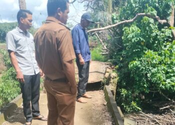 Hujan Deras, Jembatan di Desa Ogan Jaya Sungkai Utara Putus
