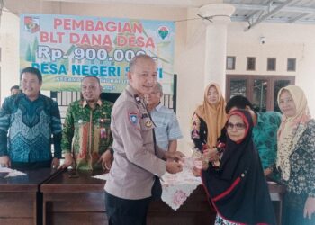 Pemdes Negeri Sakti, Salurkan BLT DD Triwulan I, 2025