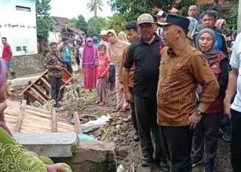 Pj. Bupati Tanggamus Tinjau Lokasi Banjir di Talangpadang