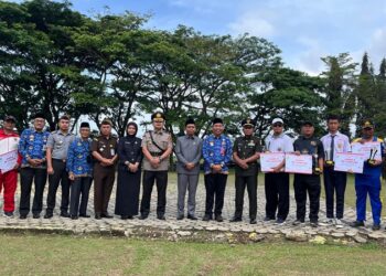 Pemkab Tanggamus Upacara Peringati Hari PMI, Hari Pamong Praja, Haornas, dan Harhubnas 2024