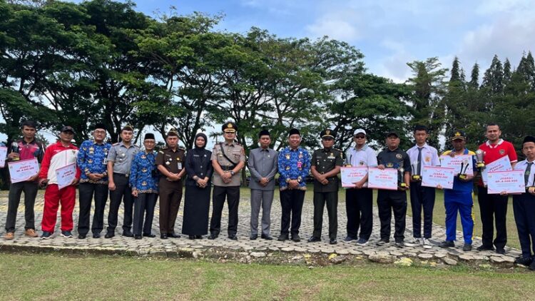 Pemkab Tanggamus Upacara Peringati Hari PMI, Hari Pamong Praja, Haornas, dan Harhubnas 2024