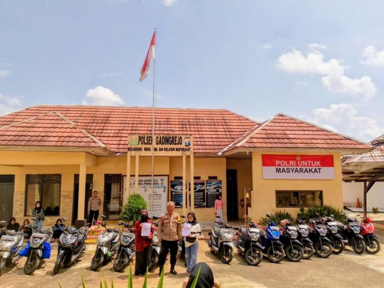 Usai Libur Idulfitri, Warga Pringsewu Ramai-Ramai Ambil Motor dari Kantor Polisi
