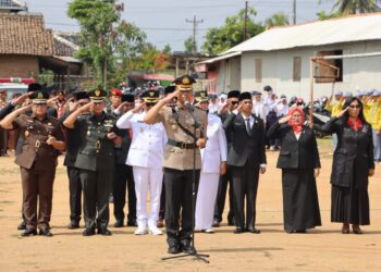 Kapolres Pringsewu Pimpin Apel Ziarah Makam Pahlawan Peringatan HUT ke-16 Kabupaten Pringsewu