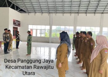 Tingkatkan Pembinaan, Kedisiplinan di Desa, Jajaran Kecamatan RJU Pimpin Apel Serentak