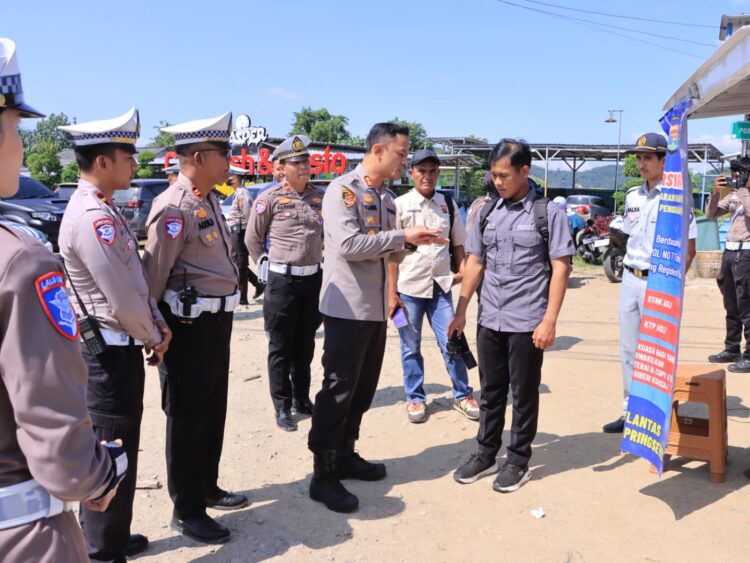 Polres Pringsewu Uji Coba Razia Edukatif untuk Sukseskan Pemutihan Pajak 2025