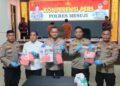 Polres Mesuji Gelar Ungkap Kasus Rudapaksa Libatkan Oknum Guru dan Ayah Tiri