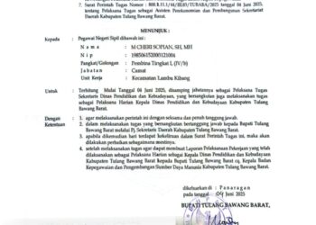 Rangkap Jabatan Camat Lambukibang Ditunjuk PLT Sekretaris PLH Kadis