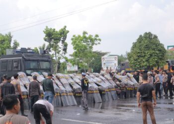 Kuatkan Koordinasi, Polisi Gelar Latihan Pengendalian Massa Terpadu di Pringsewu