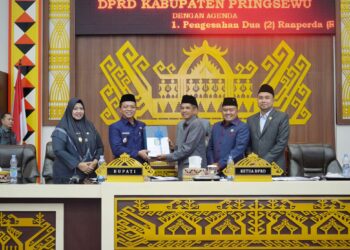 Perda Pembentukan Pekon Kresnomulyo Barat & Sukamanah Serta RPJMD Pringsewu Disahkan