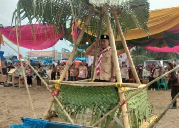 Camat Mesuji Buka Kegiatan Bumi Perkemahan Dalam Rangka HUT Pramuka ke 64