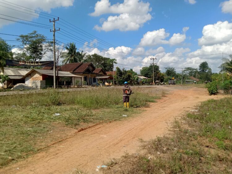Tiap 3 Bulan Sekali, Pemdes Berasan Makmur Rutin Lakukan Pembersihan Ruas Jalan Provinsi