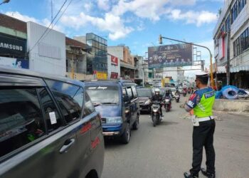 Waspadai Rekayasa Lalu Lintas, Satlantas Pringsewu Atur Jalur Saat Upacara Adat Lampung di Pendopo