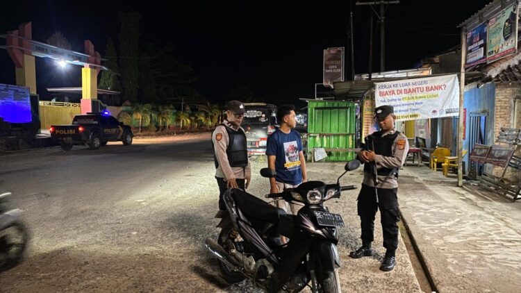 Cipta Kondisi Polsek Simpang Pematang Rutin Gelar Patroli Ini Sasarannya