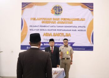 Kakan ATR/BPN Mesuji Lantik Camat Simpang Pematang Sebagai PPATS