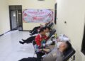 Meriahkan HUT ke-74, Humas Polres Mesuji Gelar Aksi Donor Darah