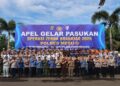 Kapolres Mesuji Pimpin Apel Gelar Pasukan Jelang Ops Zebra Krakatau 2025