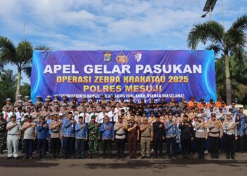 Kapolres Mesuji Pimpin Apel Gelar Pasukan Jelang Ops Zebra Krakatau 2025