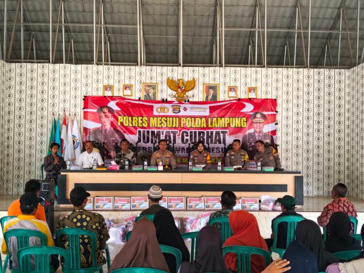 Satlantas Polres Mesuji dan Polsek Way Serdang Gelar Jumat Curhat