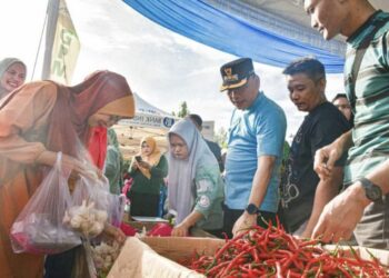 Gelar Pasar Tani Metro Bahagia, Pemkot Metro Beri Subsidi Paket Sembako