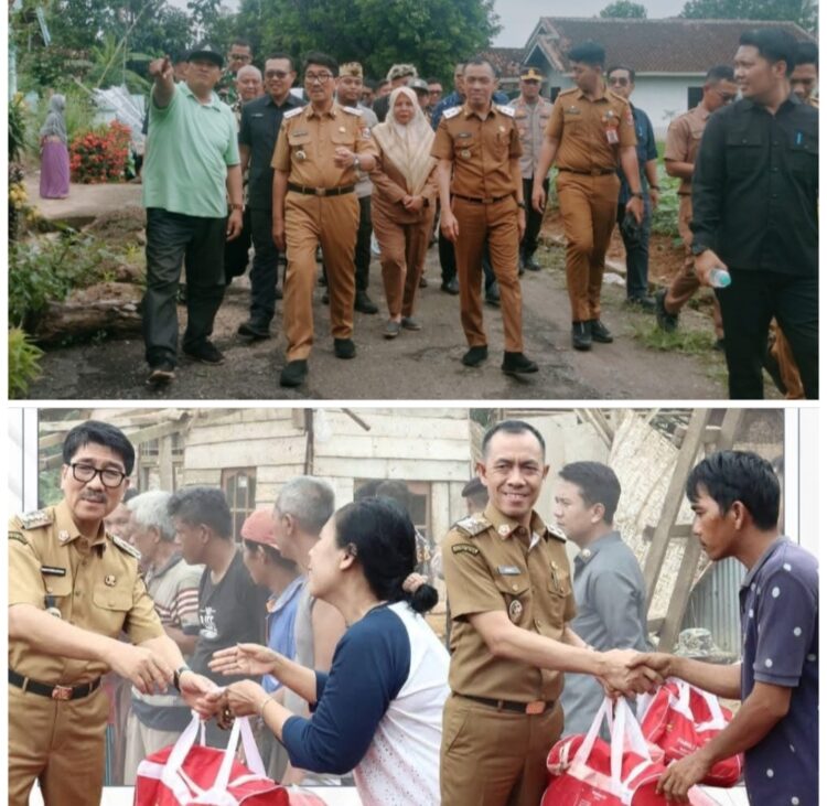 Langkah Cepat Bupati Dan Wakil Bupati Lampura Bantu Korban Puting Beliung