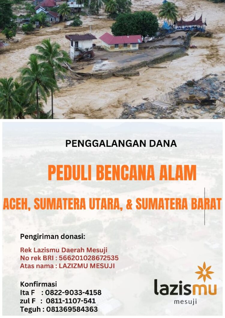 Muhammadiyah Mesuji Galang Bantuan Untuk Korban Bencana Sumatera