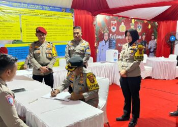 Kapolres Mesuji Cek Kesiapan Pos PAM Operasi Lilin Krakatau 2025