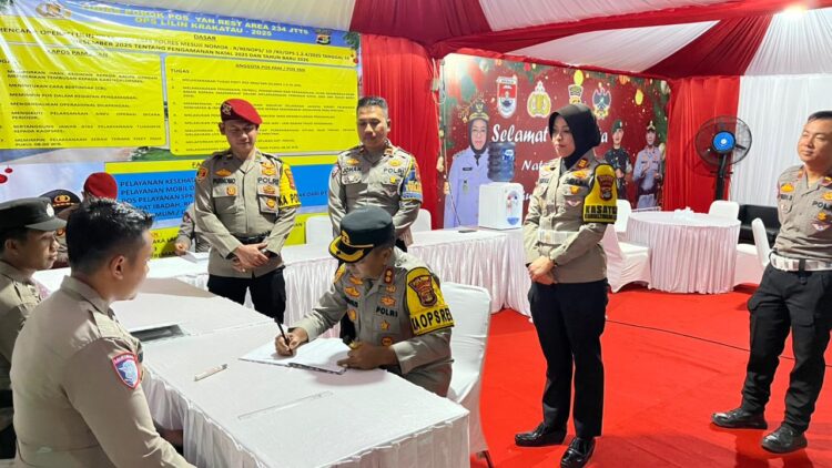 Kapolres Mesuji Cek Kesiapan Pos PAM Operasi Lilin Krakatau 2025