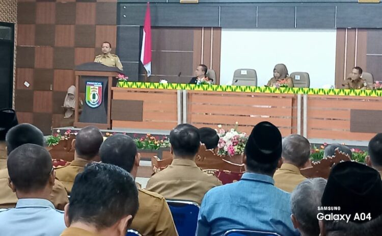 BUPATI PRINGSEWU TEKANKAN KEPEMIMPINAN BERBASIS AMANAH PADA SEMINAR KEPALA OPD