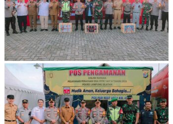 Gubernur Rahmat Mirzani Djausal bersama Pangdam Mayjen TNI Kristomei Sianturi, Kapolda Irjen Pol Helfy Assegaf dan Unsur Forkopimda Pantau Pengamanan Arus Mudik Idulfitri 1447 H di Pelabuhan Bakauheni
